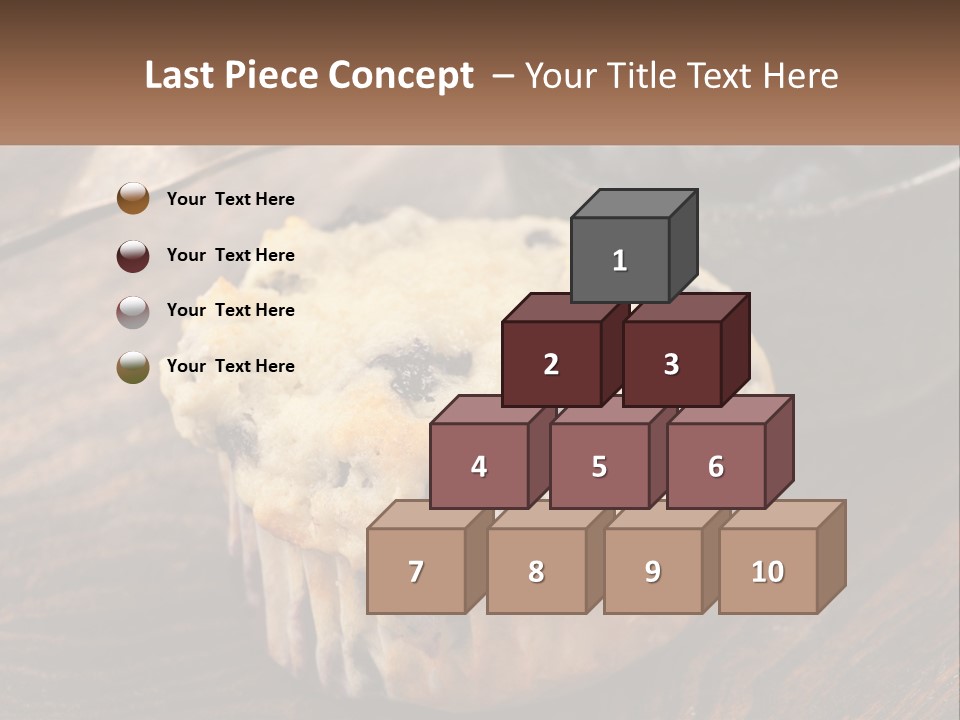 A Blueberry Muffin Sitting On Top Of A Wooden Table PowerPoint Template