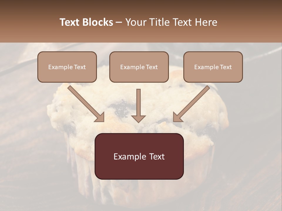 A Blueberry Muffin Sitting On Top Of A Wooden Table PowerPoint Template