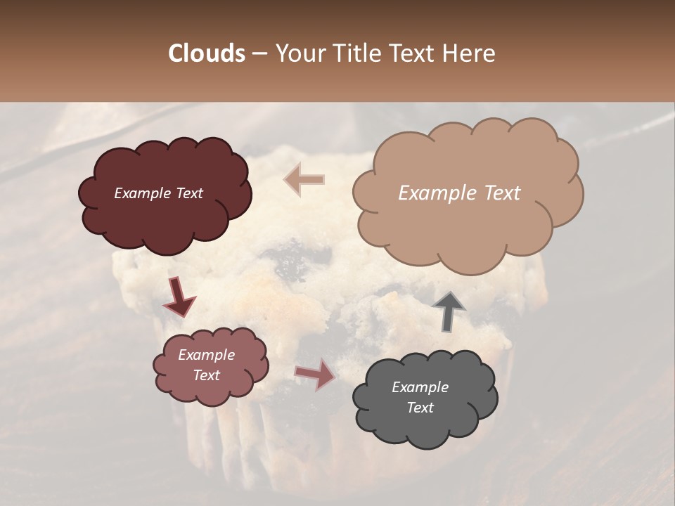A Blueberry Muffin Sitting On Top Of A Wooden Table PowerPoint Template