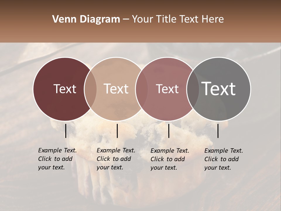 A Blueberry Muffin Sitting On Top Of A Wooden Table PowerPoint Template
