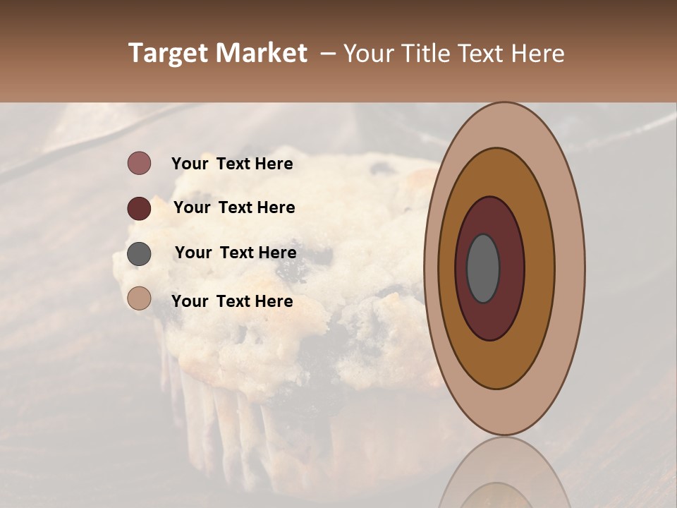A Blueberry Muffin Sitting On Top Of A Wooden Table PowerPoint Template