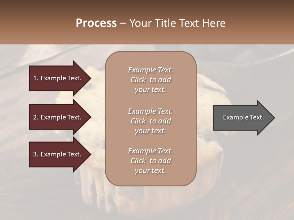 A Blueberry Muffin Sitting On Top Of A Wooden Table PowerPoint Template