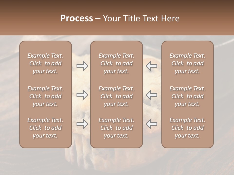 A Blueberry Muffin Sitting On Top Of A Wooden Table PowerPoint Template