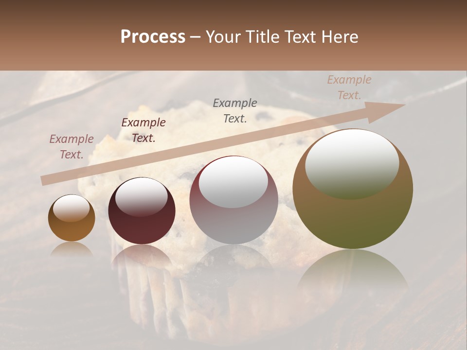 A Blueberry Muffin Sitting On Top Of A Wooden Table PowerPoint Template