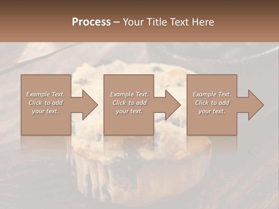 A Blueberry Muffin Sitting On Top Of A Wooden Table PowerPoint Template