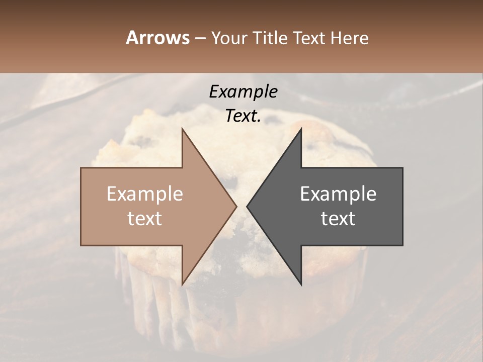 A Blueberry Muffin Sitting On Top Of A Wooden Table PowerPoint Template