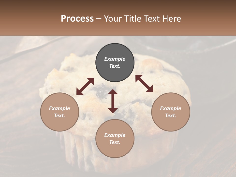 A Blueberry Muffin Sitting On Top Of A Wooden Table PowerPoint Template