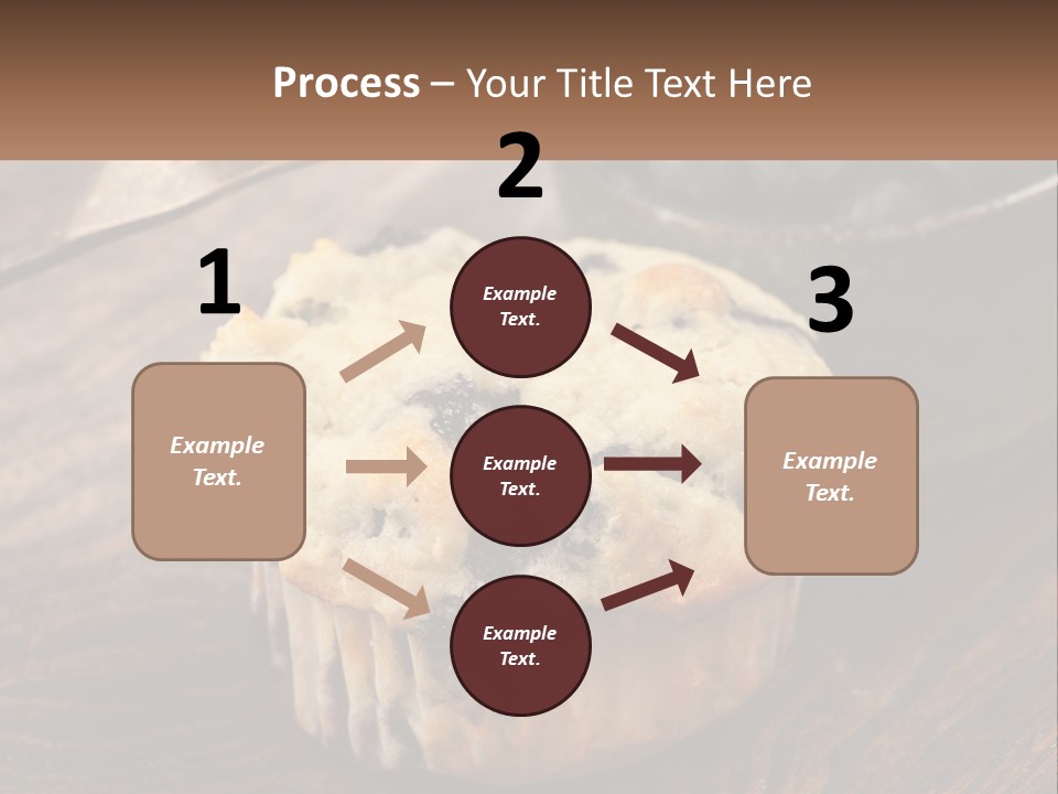 A Blueberry Muffin Sitting On Top Of A Wooden Table PowerPoint Template