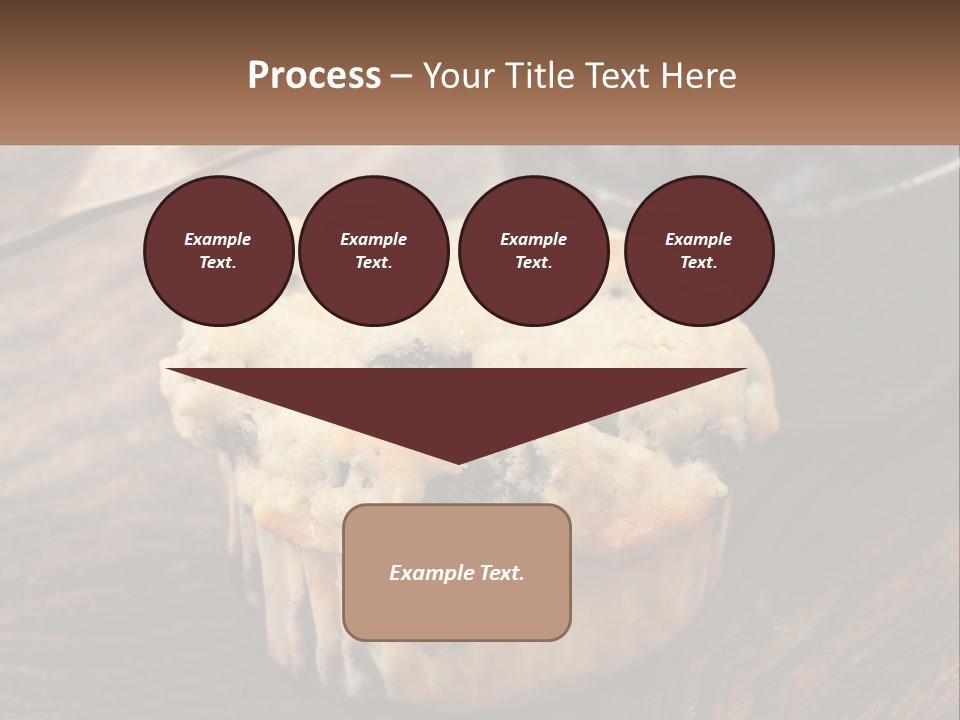 A Blueberry Muffin Sitting On Top Of A Wooden Table PowerPoint Template
