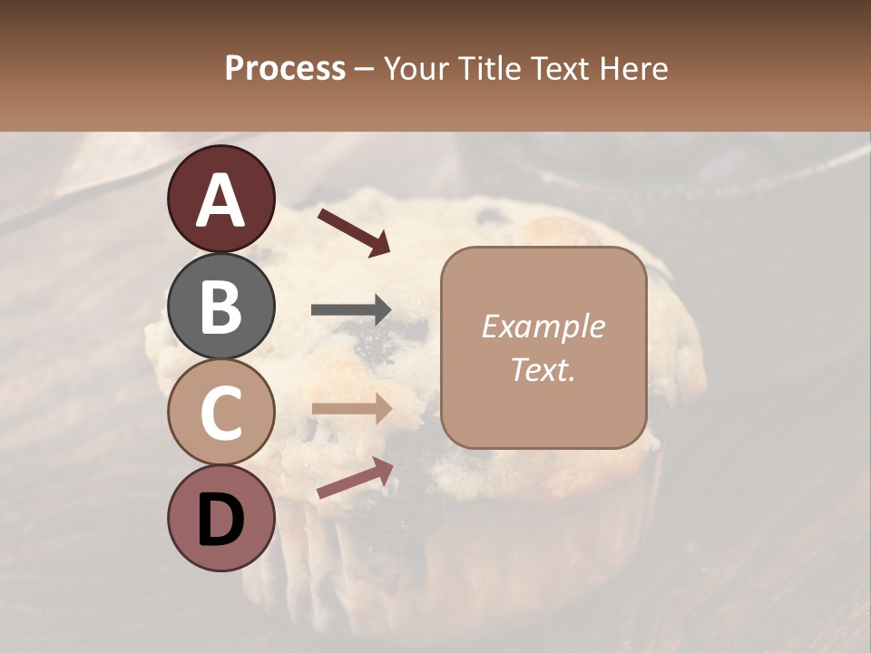 A Blueberry Muffin Sitting On Top Of A Wooden Table PowerPoint Template