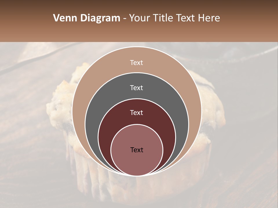 A Blueberry Muffin Sitting On Top Of A Wooden Table PowerPoint Template