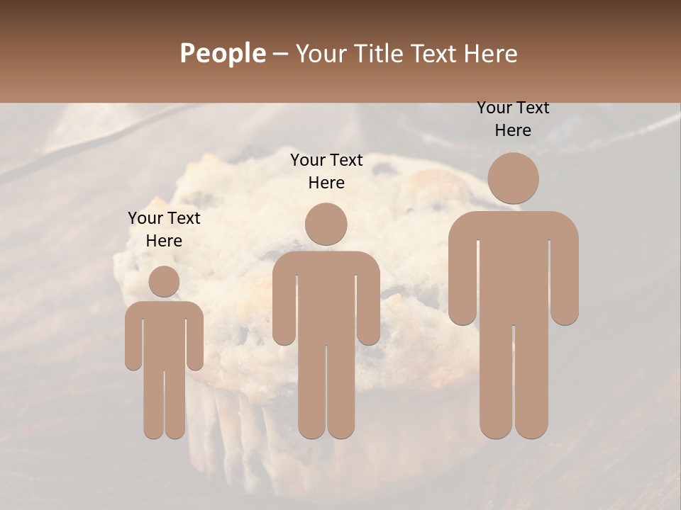 A Blueberry Muffin Sitting On Top Of A Wooden Table PowerPoint Template