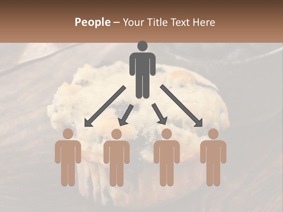 A Blueberry Muffin Sitting On Top Of A Wooden Table PowerPoint Template