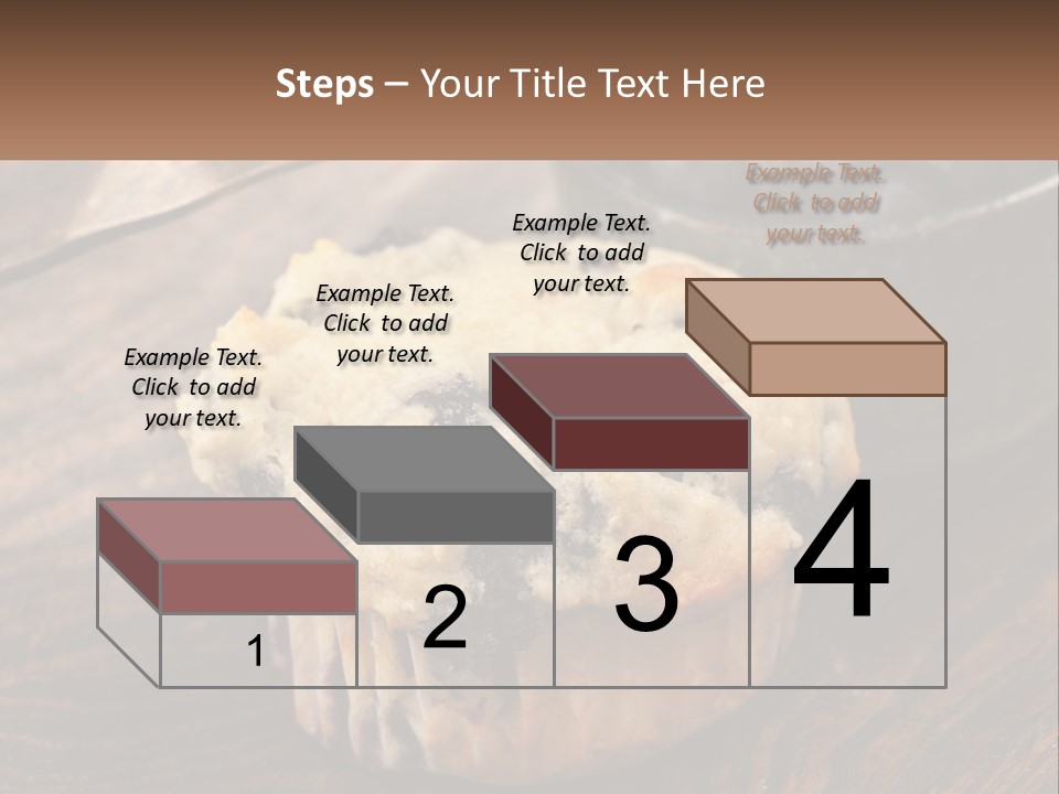 A Blueberry Muffin Sitting On Top Of A Wooden Table PowerPoint Template