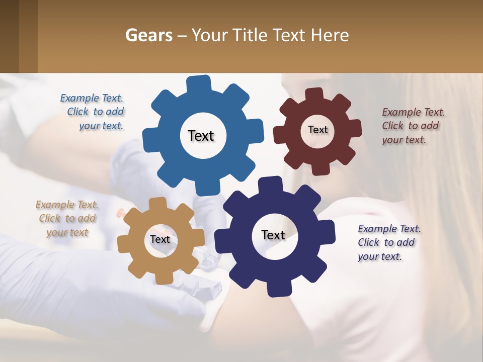 A Little Girl Getting Her Teeth Checked By A Dentist PowerPoint Template