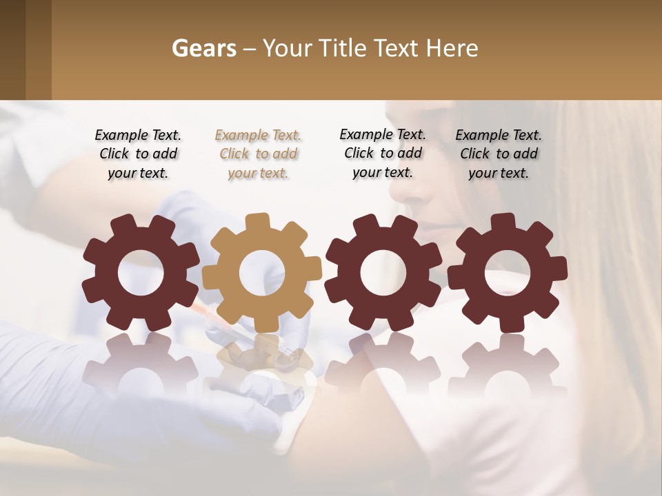 A Little Girl Getting Her Teeth Checked By A Dentist PowerPoint Template