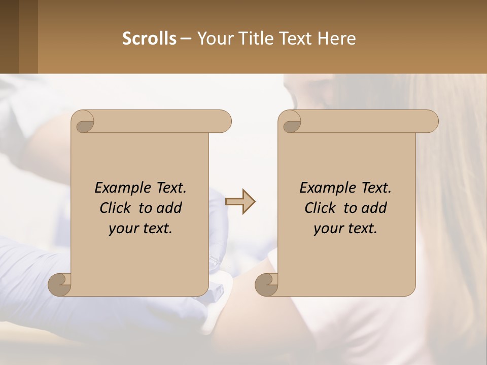 A Little Girl Getting Her Teeth Checked By A Dentist PowerPoint Template