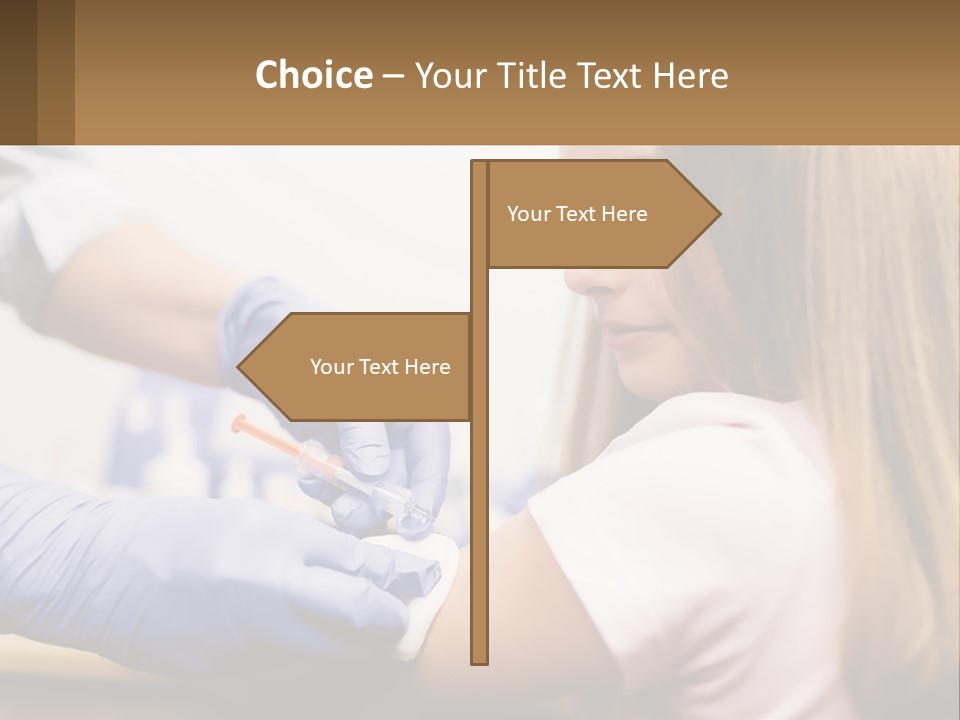 A Little Girl Getting Her Teeth Checked By A Dentist PowerPoint Template