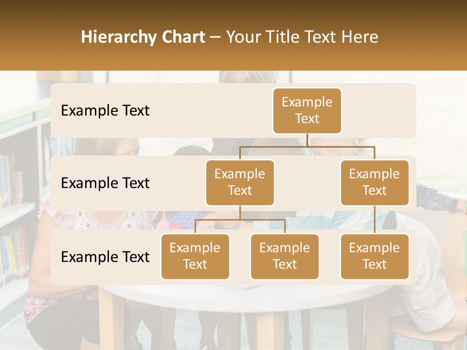 A Group Of Children Sitting Around A Table PowerPoint Template