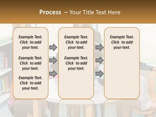 A Group Of Children Sitting Around A Table PowerPoint Template