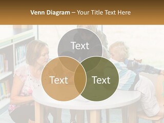 A Group Of Children Sitting Around A Table PowerPoint Template