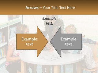 A Group Of Children Sitting Around A Table PowerPoint Template