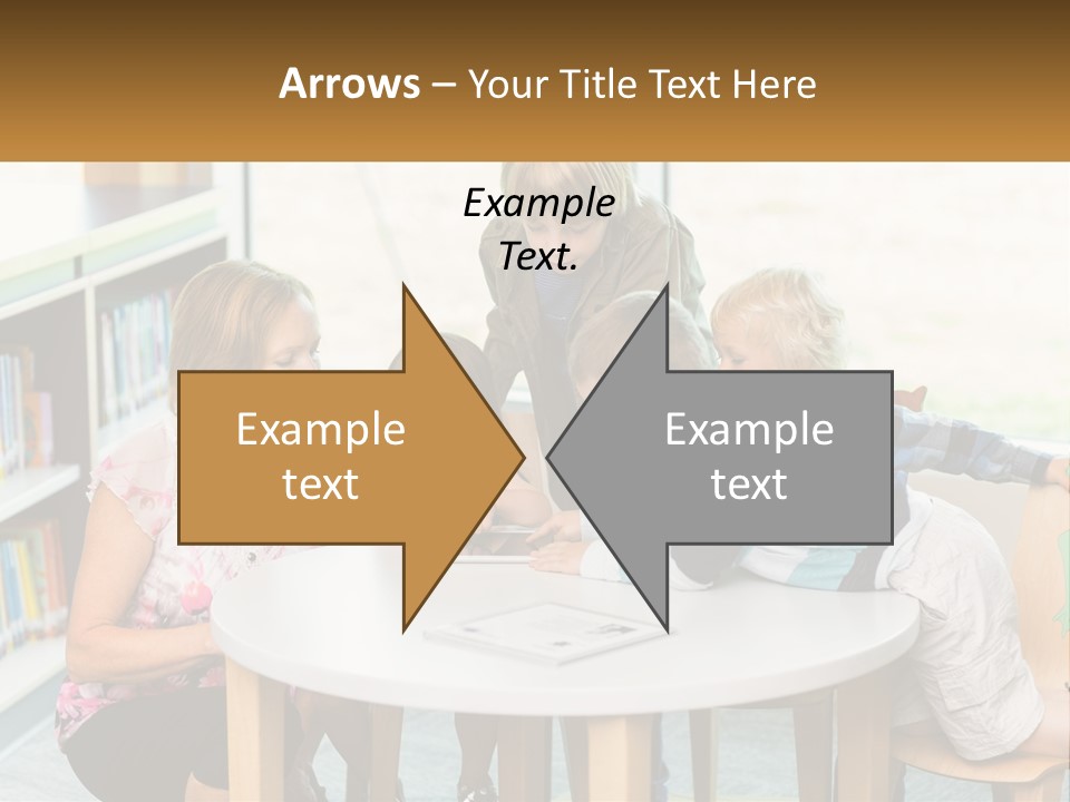 A Group Of Children Sitting Around A Table PowerPoint Template