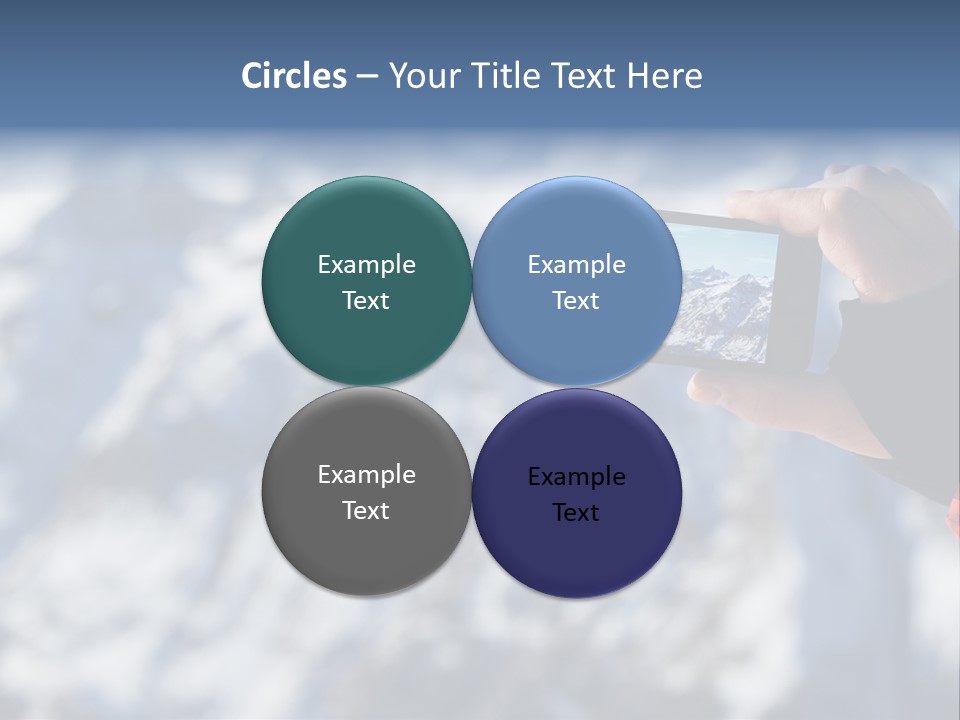 A Person Taking A Picture Of A Mountain With A Cell Phone PowerPoint Template