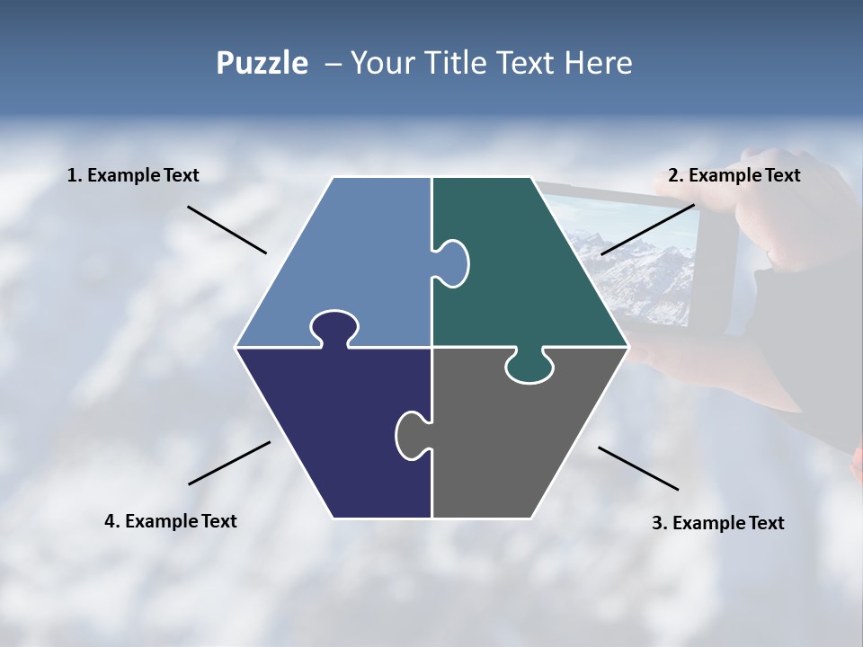 A Person Taking A Picture Of A Mountain With A Cell Phone PowerPoint Template