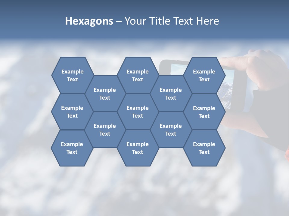 A Person Taking A Picture Of A Mountain With A Cell Phone PowerPoint Template