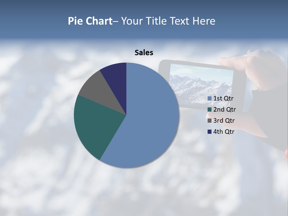 A Person Taking A Picture Of A Mountain With A Cell Phone PowerPoint Template