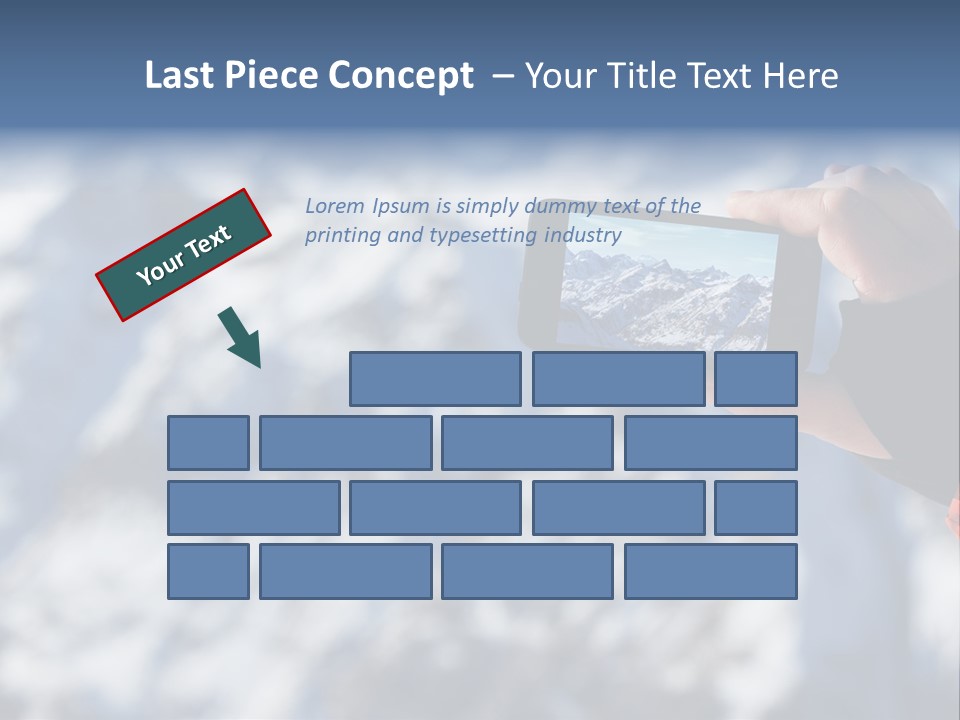 A Person Taking A Picture Of A Mountain With A Cell Phone PowerPoint Template