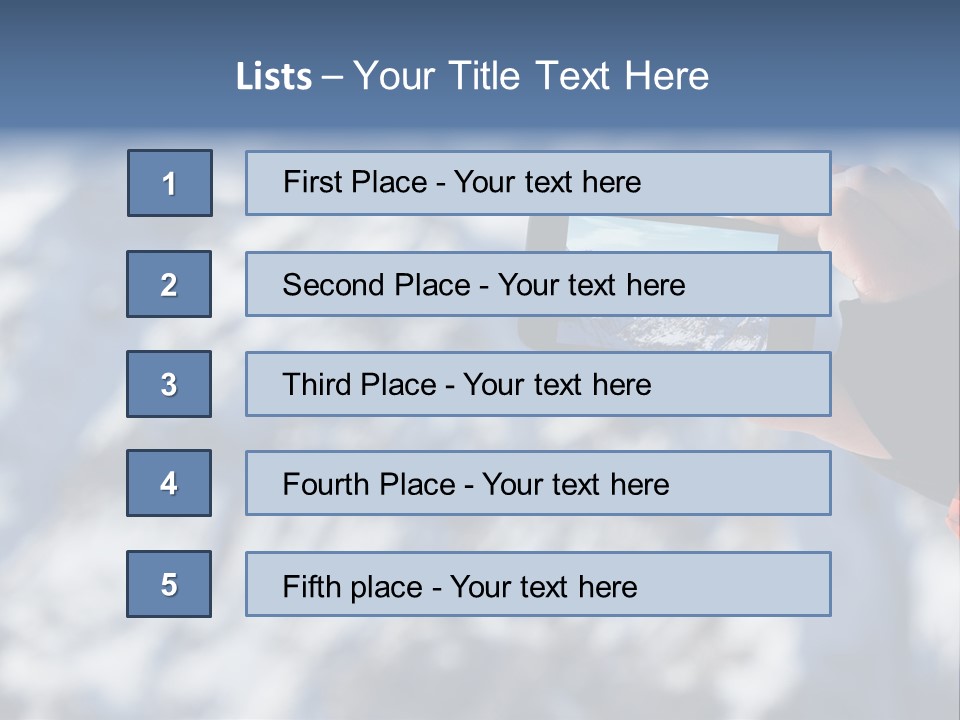 A Person Taking A Picture Of A Mountain With A Cell Phone PowerPoint Template