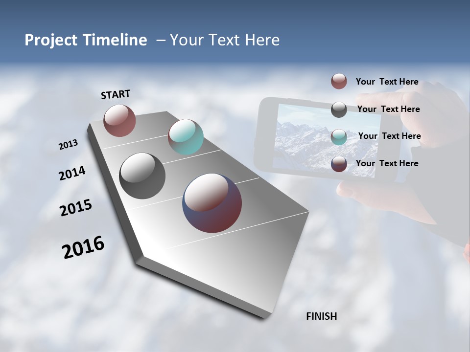 A Person Taking A Picture Of A Mountain With A Cell Phone PowerPoint Template