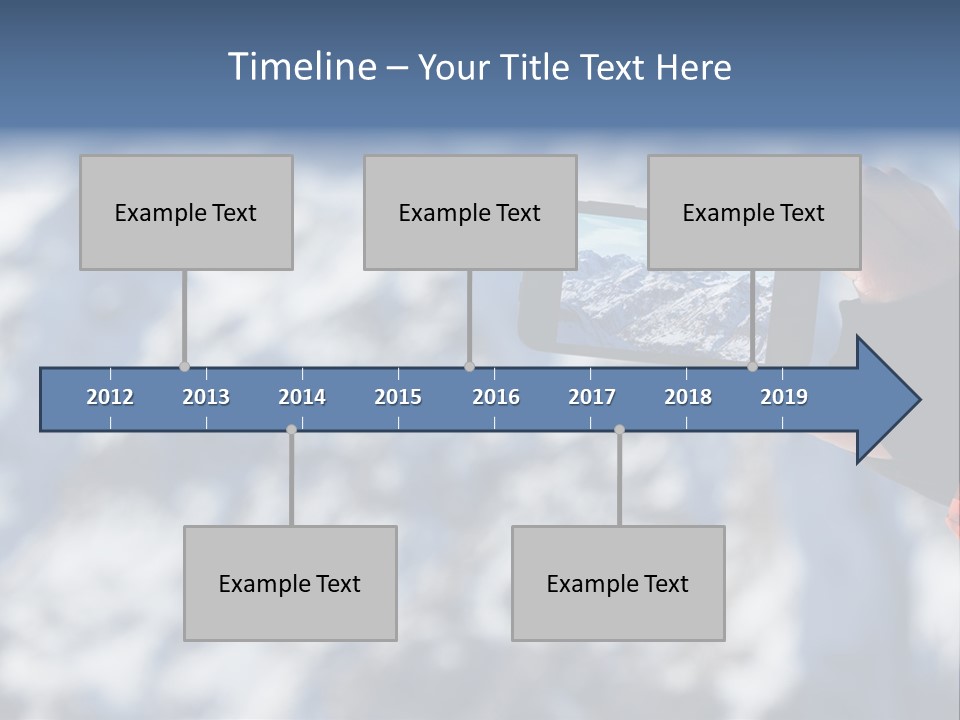 A Person Taking A Picture Of A Mountain With A Cell Phone PowerPoint Template