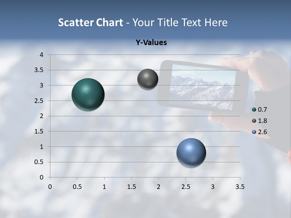 A Person Taking A Picture Of A Mountain With A Cell Phone PowerPoint Template