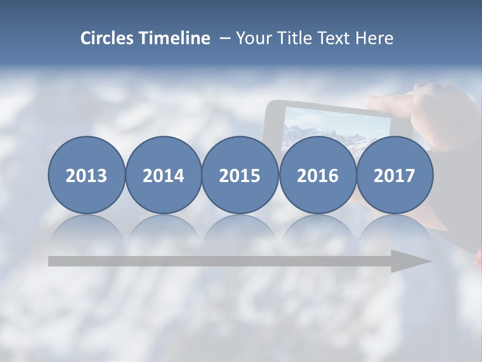 A Person Taking A Picture Of A Mountain With A Cell Phone PowerPoint Template