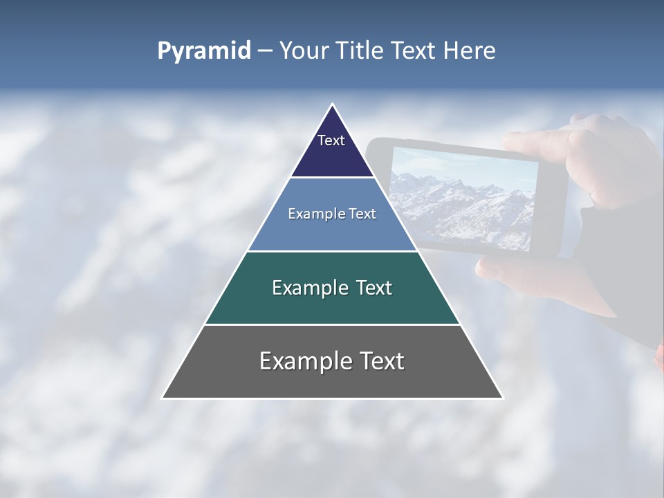 A Person Taking A Picture Of A Mountain With A Cell Phone PowerPoint Template