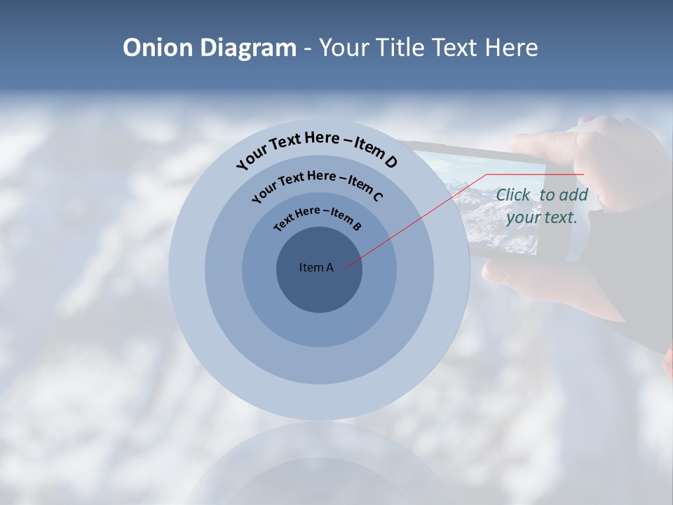 A Person Taking A Picture Of A Mountain With A Cell Phone PowerPoint Template