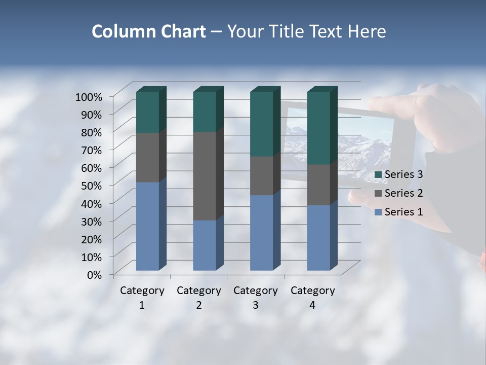 A Person Taking A Picture Of A Mountain With A Cell Phone PowerPoint Template