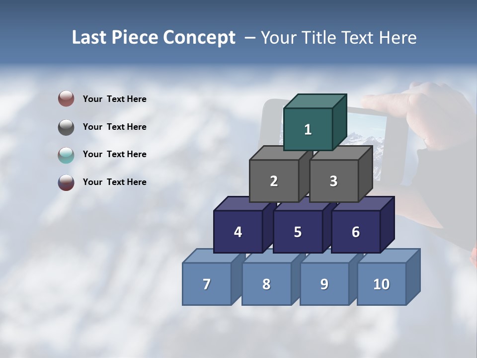 A Person Taking A Picture Of A Mountain With A Cell Phone PowerPoint Template