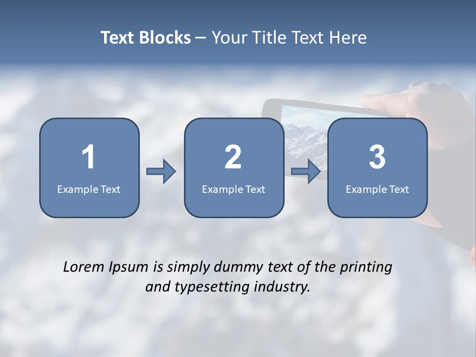 A Person Taking A Picture Of A Mountain With A Cell Phone PowerPoint Template