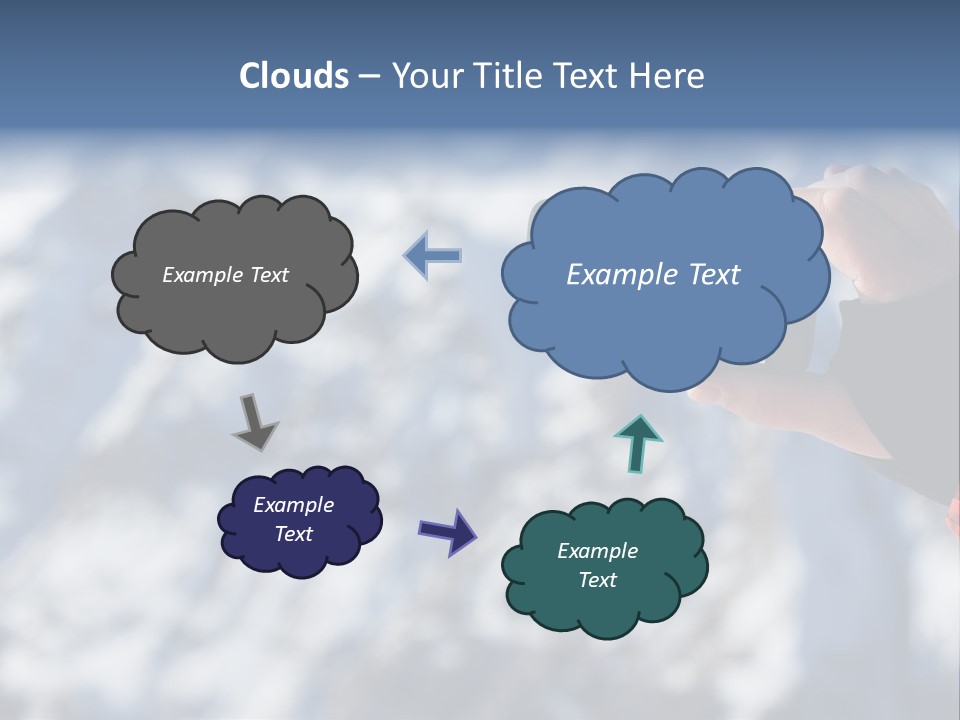 A Person Taking A Picture Of A Mountain With A Cell Phone PowerPoint Template