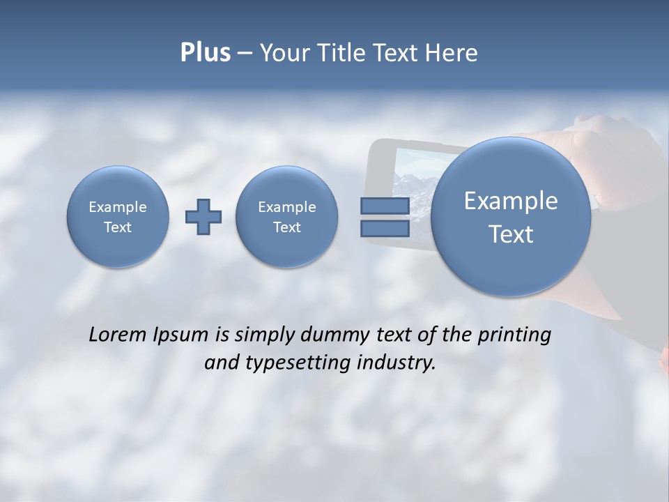A Person Taking A Picture Of A Mountain With A Cell Phone PowerPoint Template
