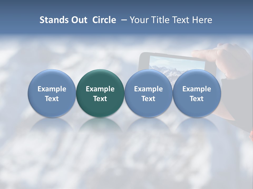 A Person Taking A Picture Of A Mountain With A Cell Phone PowerPoint Template