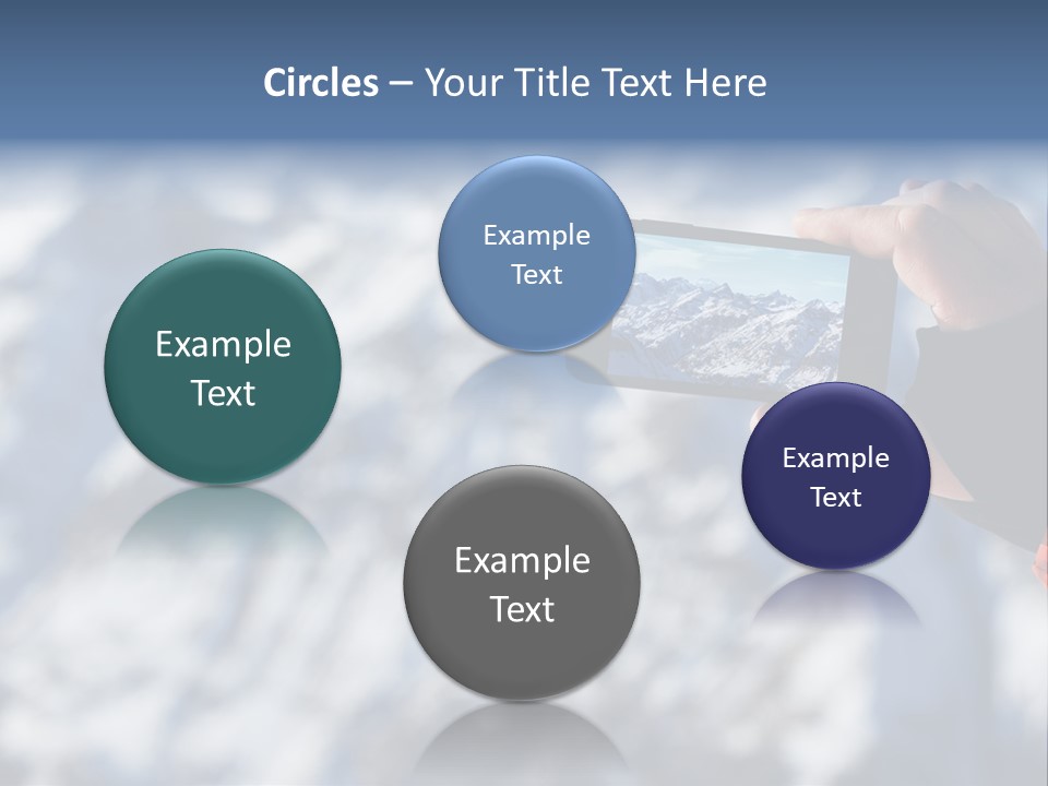 A Person Taking A Picture Of A Mountain With A Cell Phone PowerPoint Template