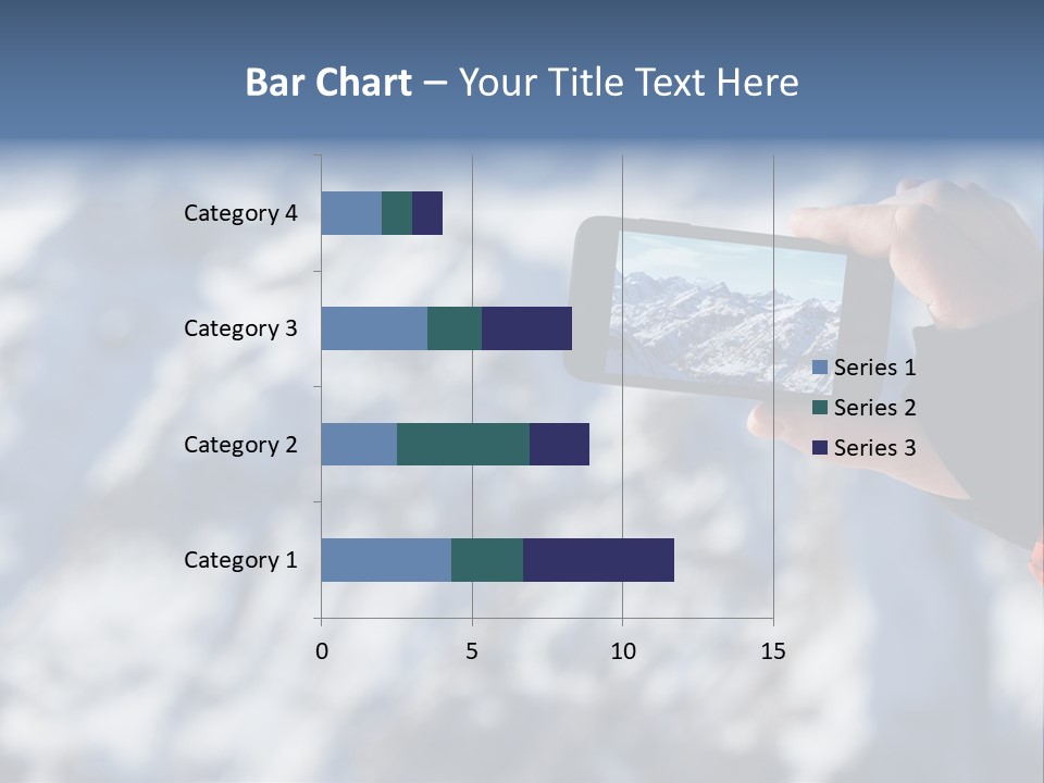 A Person Taking A Picture Of A Mountain With A Cell Phone PowerPoint Template