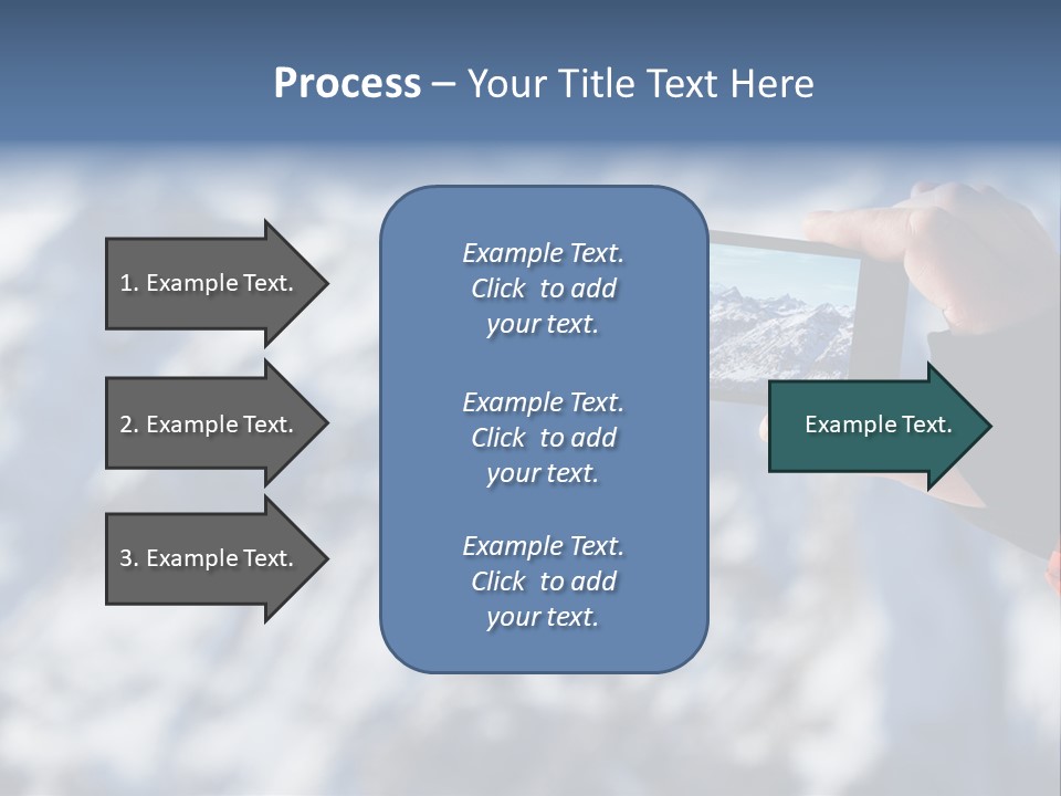 A Person Taking A Picture Of A Mountain With A Cell Phone PowerPoint Template
