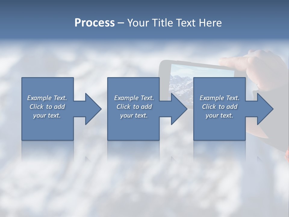 A Person Taking A Picture Of A Mountain With A Cell Phone PowerPoint Template