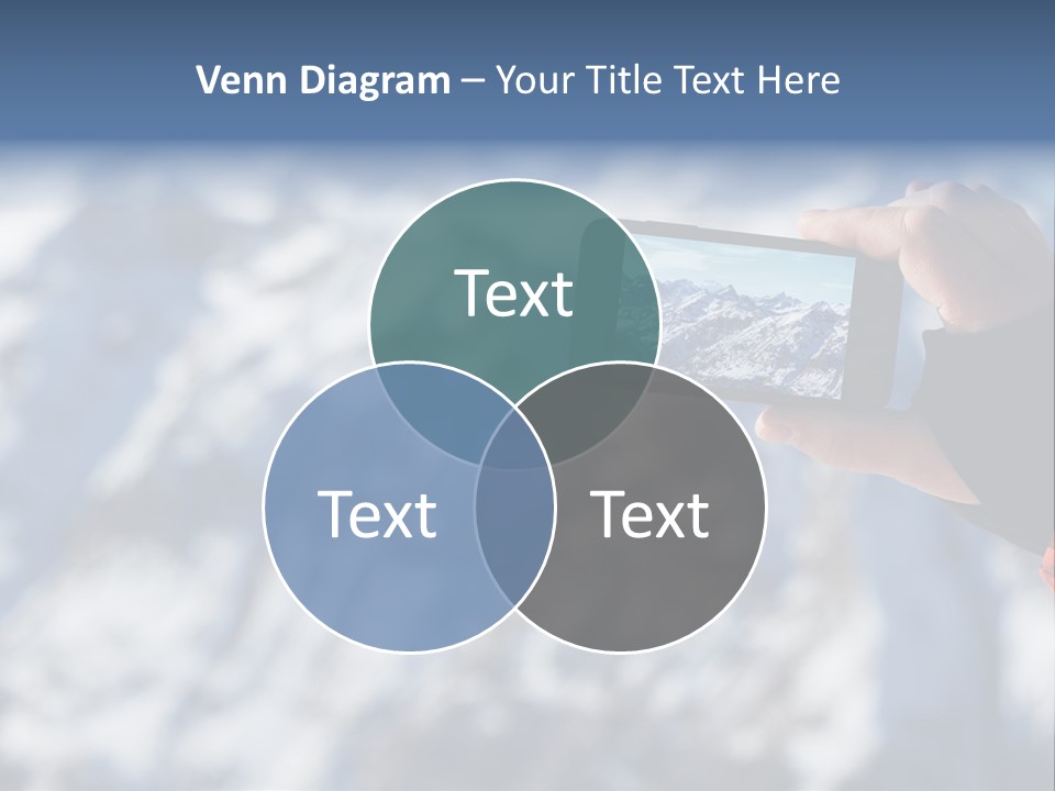 A Person Taking A Picture Of A Mountain With A Cell Phone PowerPoint Template